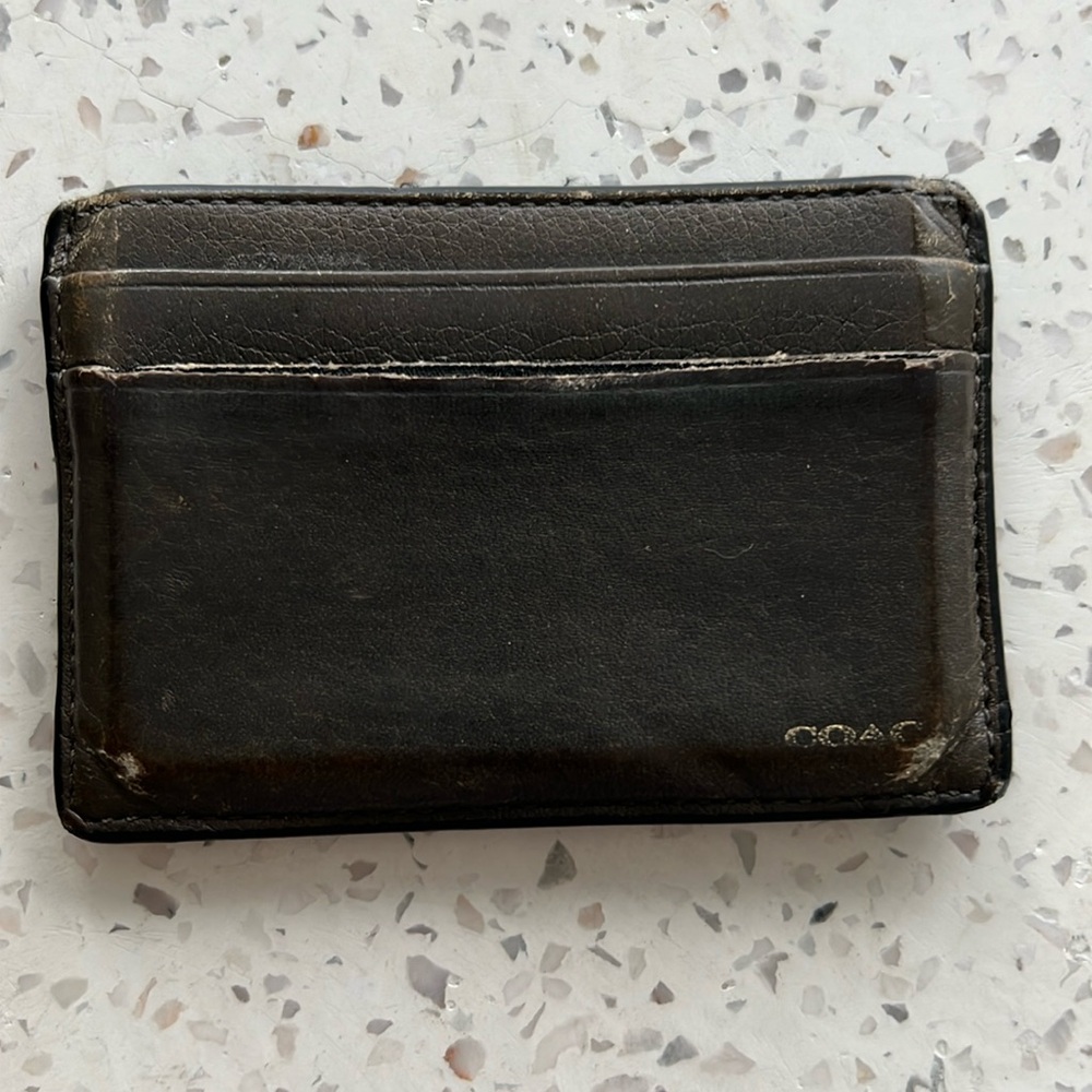 Coach Greyish Card Holder